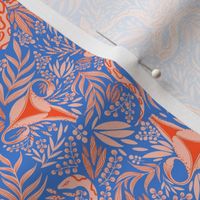 smaller - Celebrate your Uterus (floral snakes) blue orange