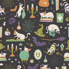 Curious Halloween Cats (Large Scale)