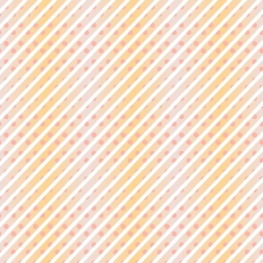 Geometric Dots & Stripes I Izzy I M size I 12 I pink-orange I by House of Haricot
