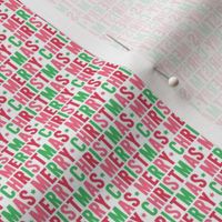 ULTRA SM merry christmas green + pink + red UPPERcase