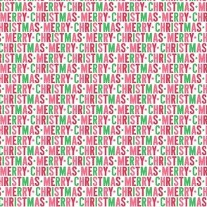 ULTRA SM merry christmas green + pink + red UPPERcase