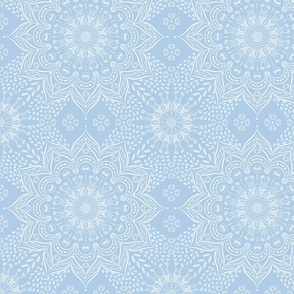 Elegant Baby Blue Mandala Pattern