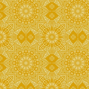 Boho Mustard Yellow Mandala