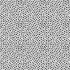 Small Scale White Black Polka Dots