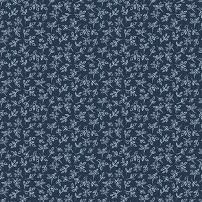 Blue foliage, organic lines: ditsy scale petal solid coordinate,for quilting, crafting, kids apparel