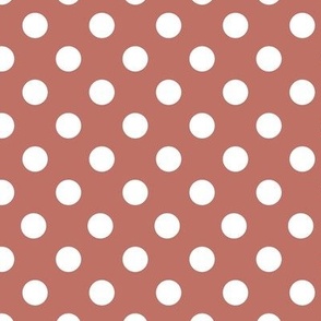 large polka dots on shade of red wild flower c07166 benjamin moore 