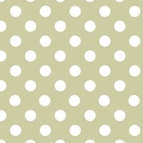 large polka dots on medium light shade of yellow-green - fernwood green - cdcda4  benjamin moore 