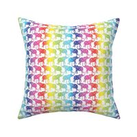 Polygon Rainbow Elephants White Background