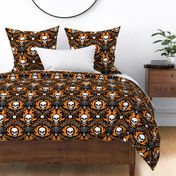 Damask Halloween - Black - Large