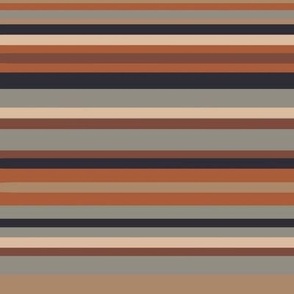 (M) Earth Tone Stripes Wide and Thin