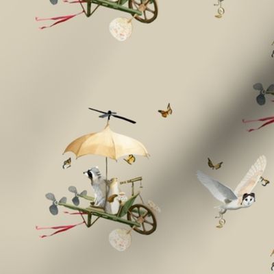 Flying Machine Wheelbarrow, Almond