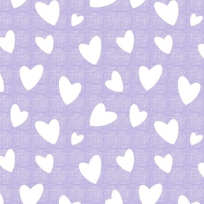 White and Purple Hearts Large Scale