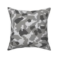 Large Knit Camouflage Gray