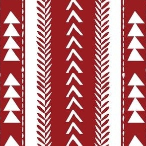 Crimson Red and Grey Triangle Hygee Stripe-04