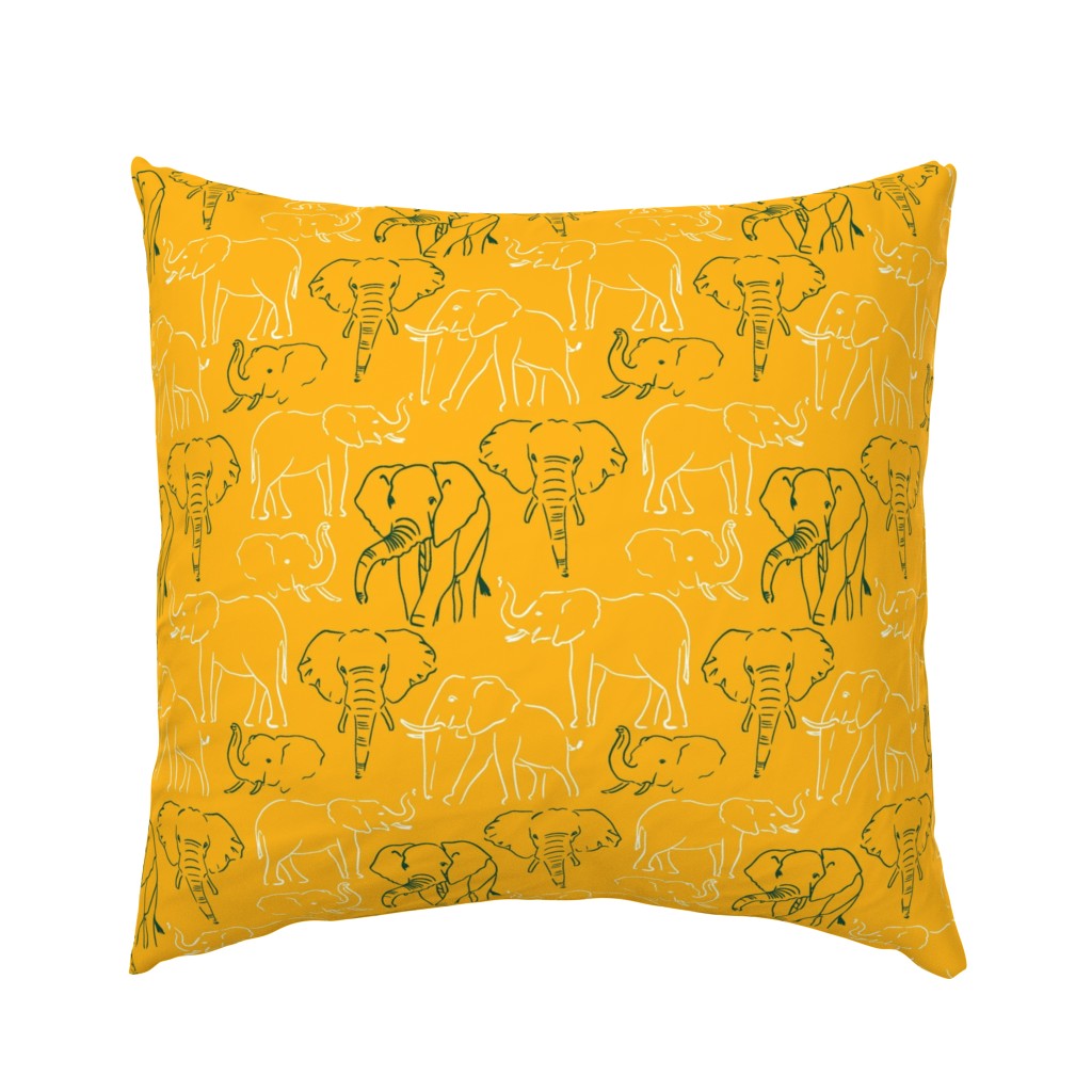 Yellow and Green Elephants 1