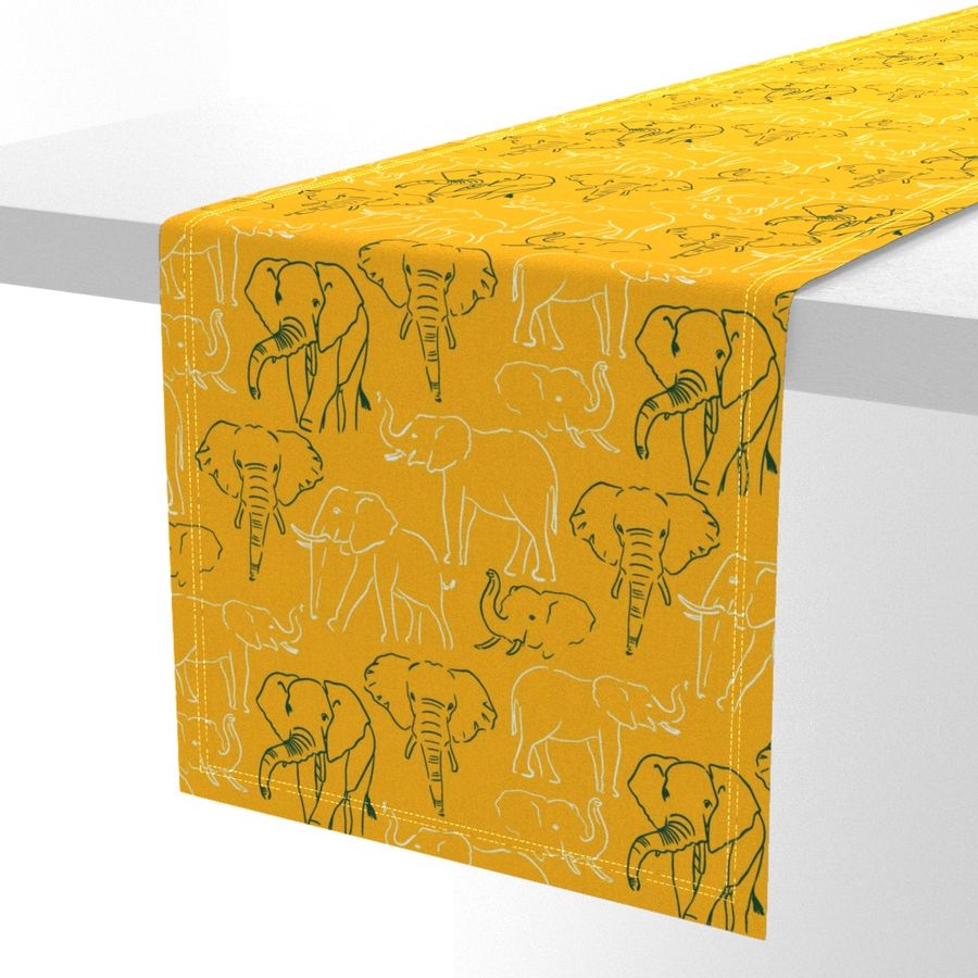 Yellow and Green Elephants 1