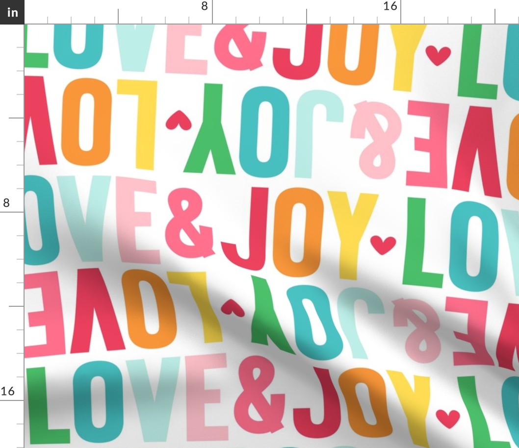 JUMBO love and joy alternating :: colorful christmas UPPERcase