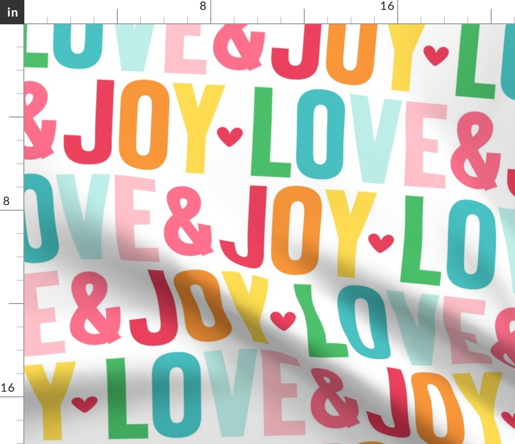 JUMBO love and joy :: colorful christmas UPPERcase