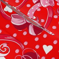 Valentine Hearts n’ Ribbons | Red on Red