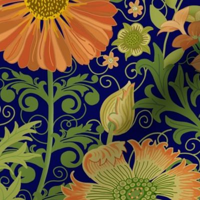 Le Jardin Art Nouveau Navy Blue