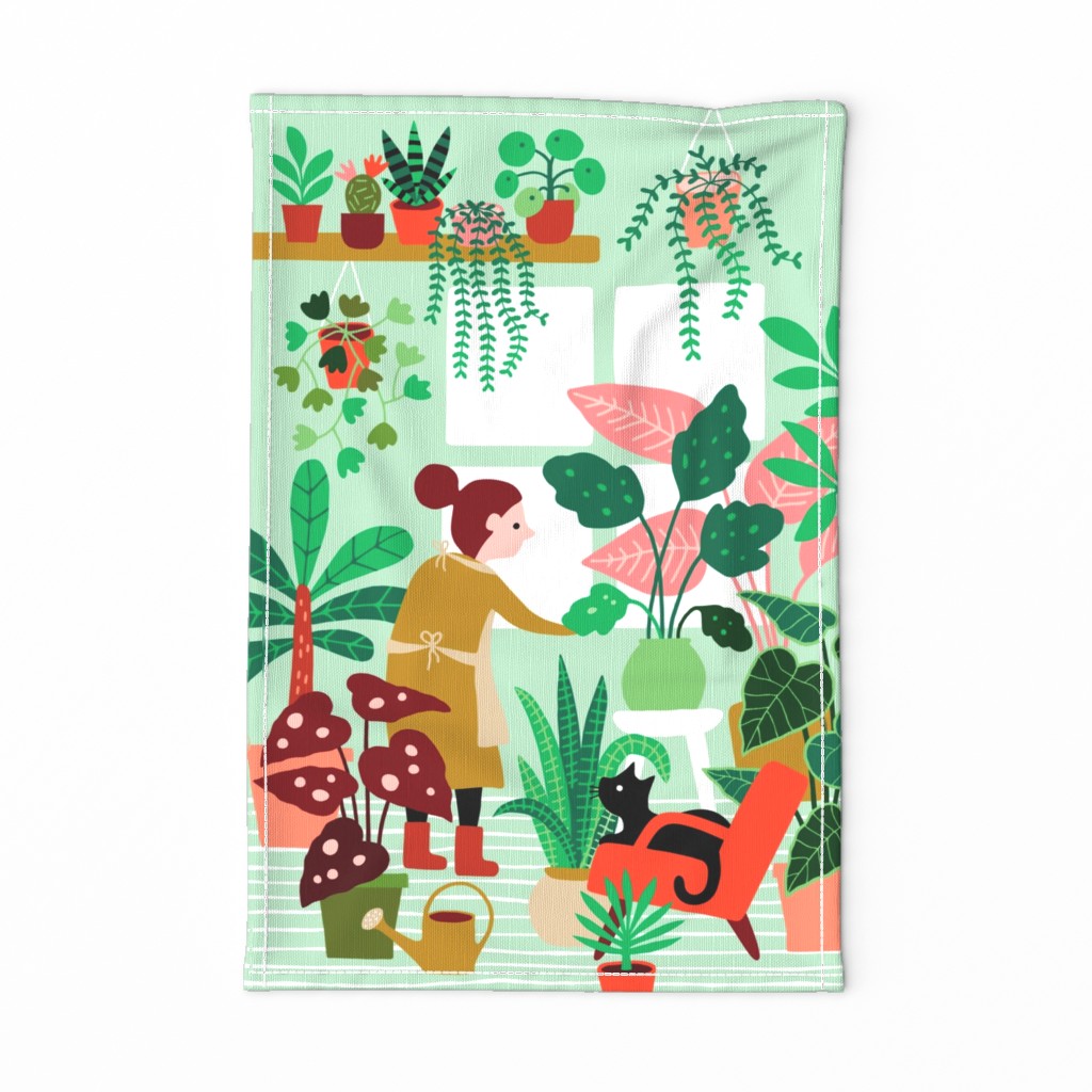 Living Room Garden tea towel