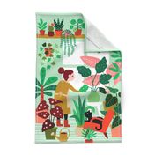 Living Room Garden tea towel