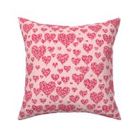 Valentine Lovecore Pink hearts with leopard print 