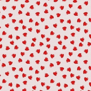 heart candy on white with red polka dots small scale