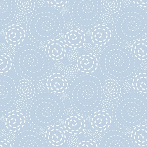 Swirls of Dots  - Geo Dot Turquoise