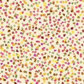 Small scale Watercolor tossed confetti speckles in warm autumn colors 