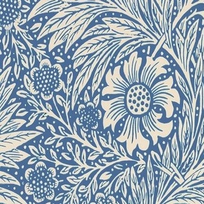 William Morris Marigold  Royal Blue 