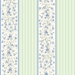 BLUEBELL STRIPE - ENGLISH GARDEN COLLECTION (GREEN)