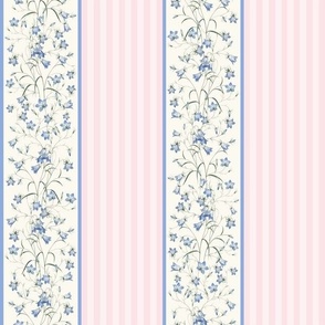 BLUEBELL STRIPE - ENGLISH GARDEN COLLECTION (PINK)