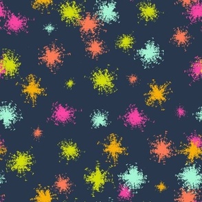 Spring collection Colored spots in a night sky