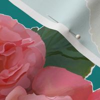 Welsh-Peach-Roses-on-turquoise-repeat