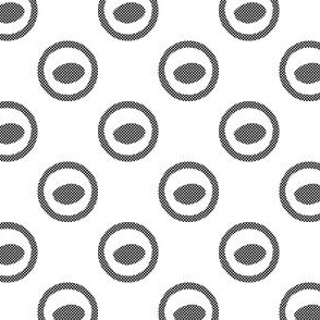 Frog Eye Polka Dot Gray