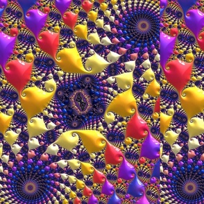 Multi Color Fractal Spiral Pattern