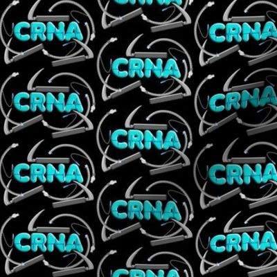 CRNA Black w/Blue lettering