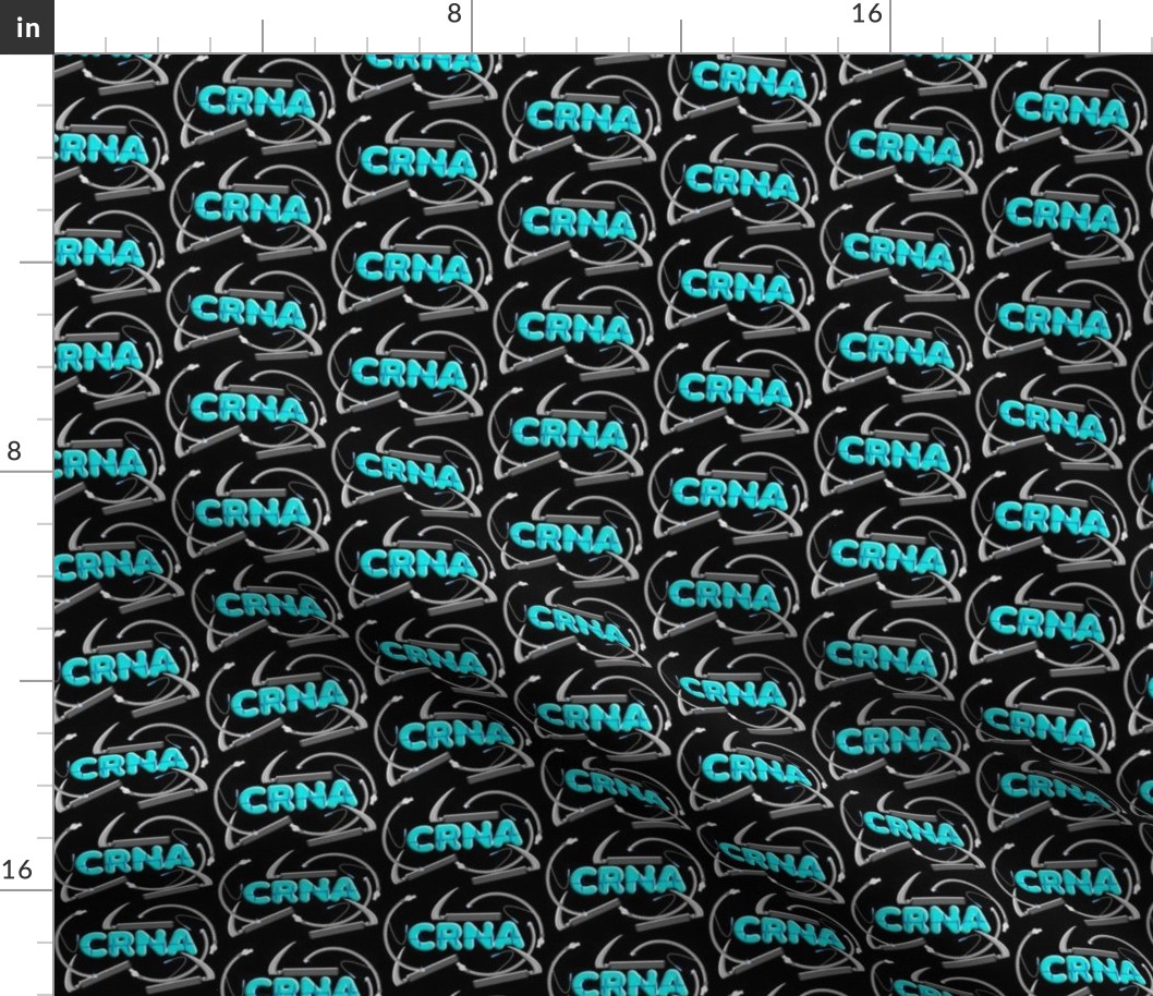 CRNA Black w/Blue lettering