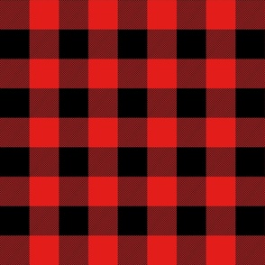 buffalo plaid bright red 2"