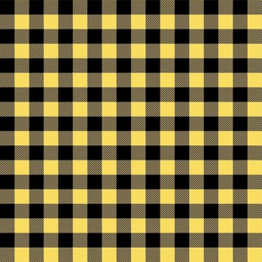 buffalo plaid butter yellow 1"