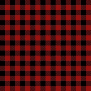 buffalo plaid dark red 1"