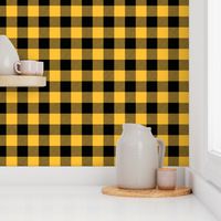 buffalo plaid golden yellow 2"