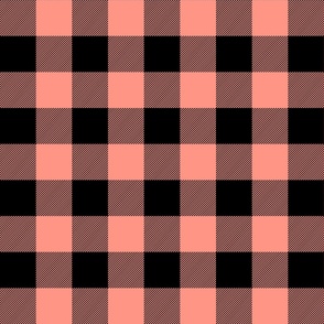 buffalo plaid peach 2"