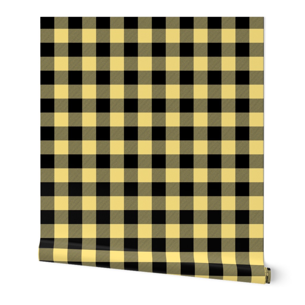 buffalo plaid sunshine yellow 2"