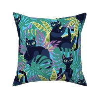 Tropical Cats Turquoise