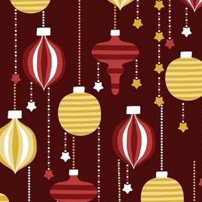 magical christmas decorations - burgundy