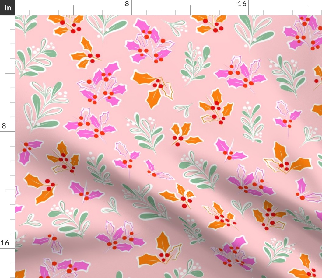 Holiday Foliage Pattern Nº1 Pink - M