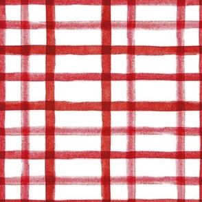 red watercolor grid