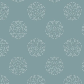 Pentacle Damask Seafoam